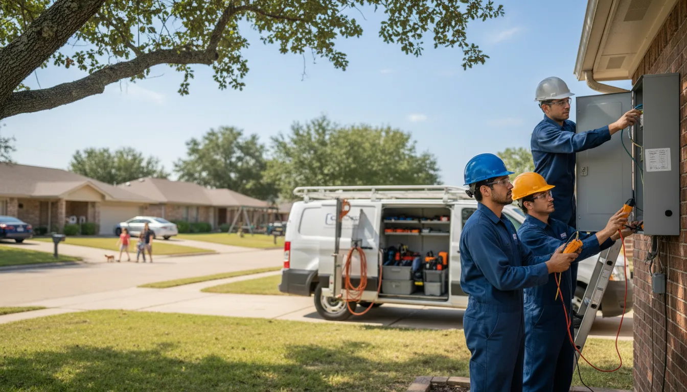 Certified electrician providing emergency electrical services in Blanco, OK